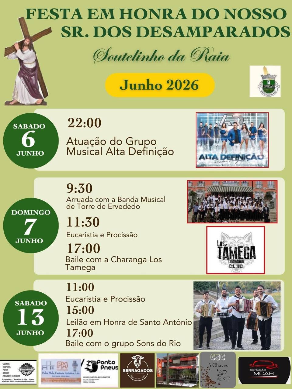 Cartaz Festa em honra de Sr. dos Desamparados 2026 - Soutelinho da Raia