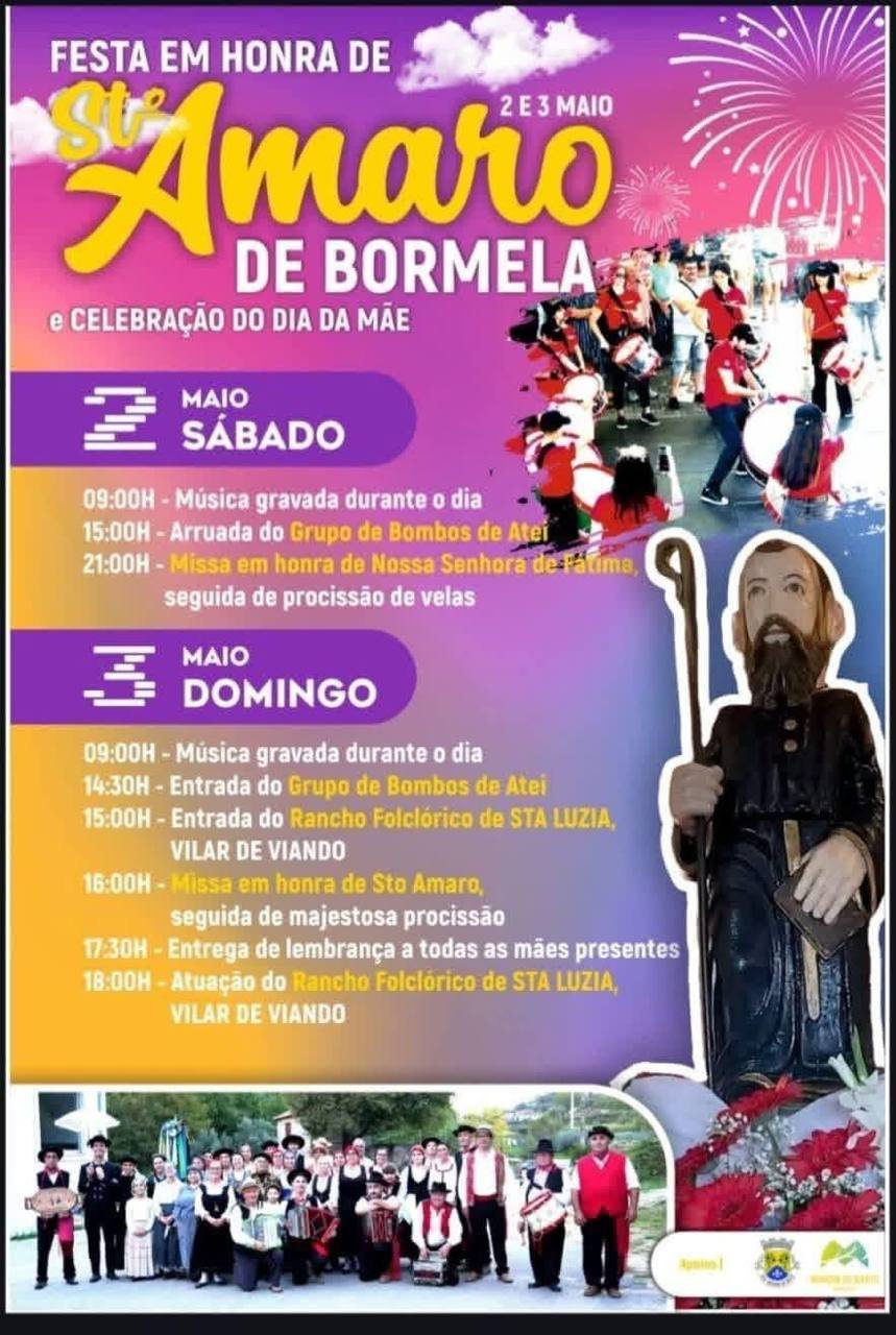 Cartaz Festa em honra de Stº Amaro 2026 - Bormela