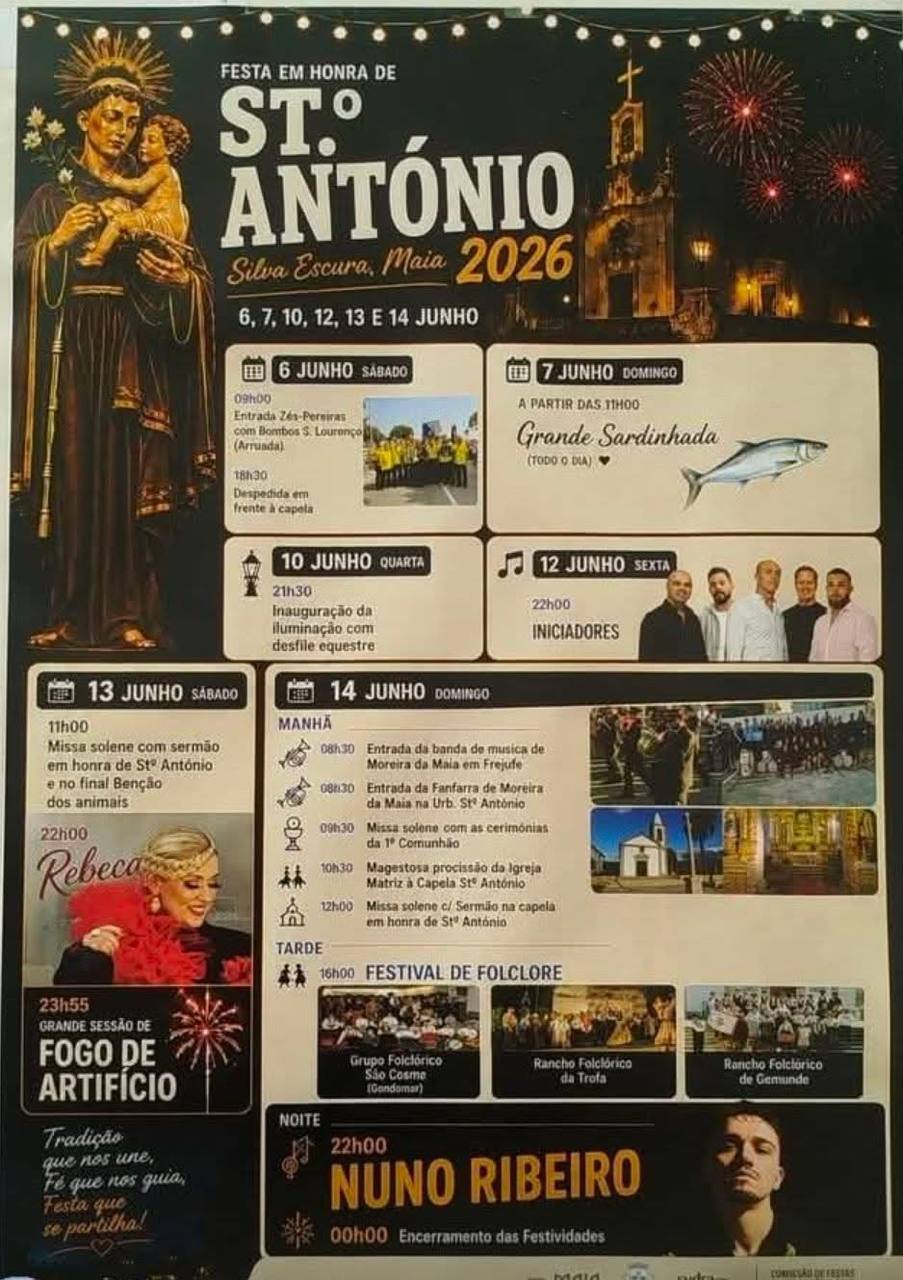 Cartaz Festa em honra de St.º António 2026 - Silva Escura