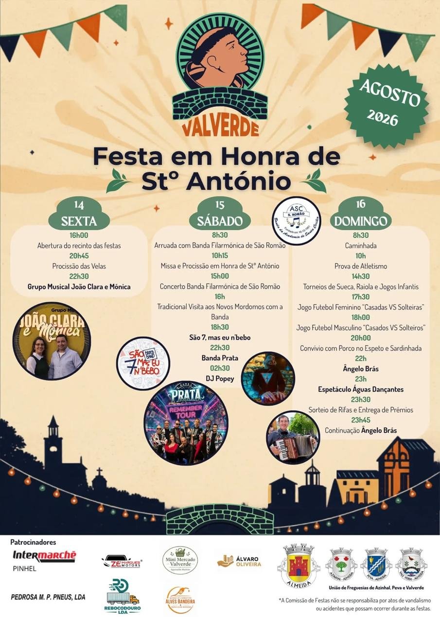 Cartaz Festa em honra de Stº António 2026 - Valverde
