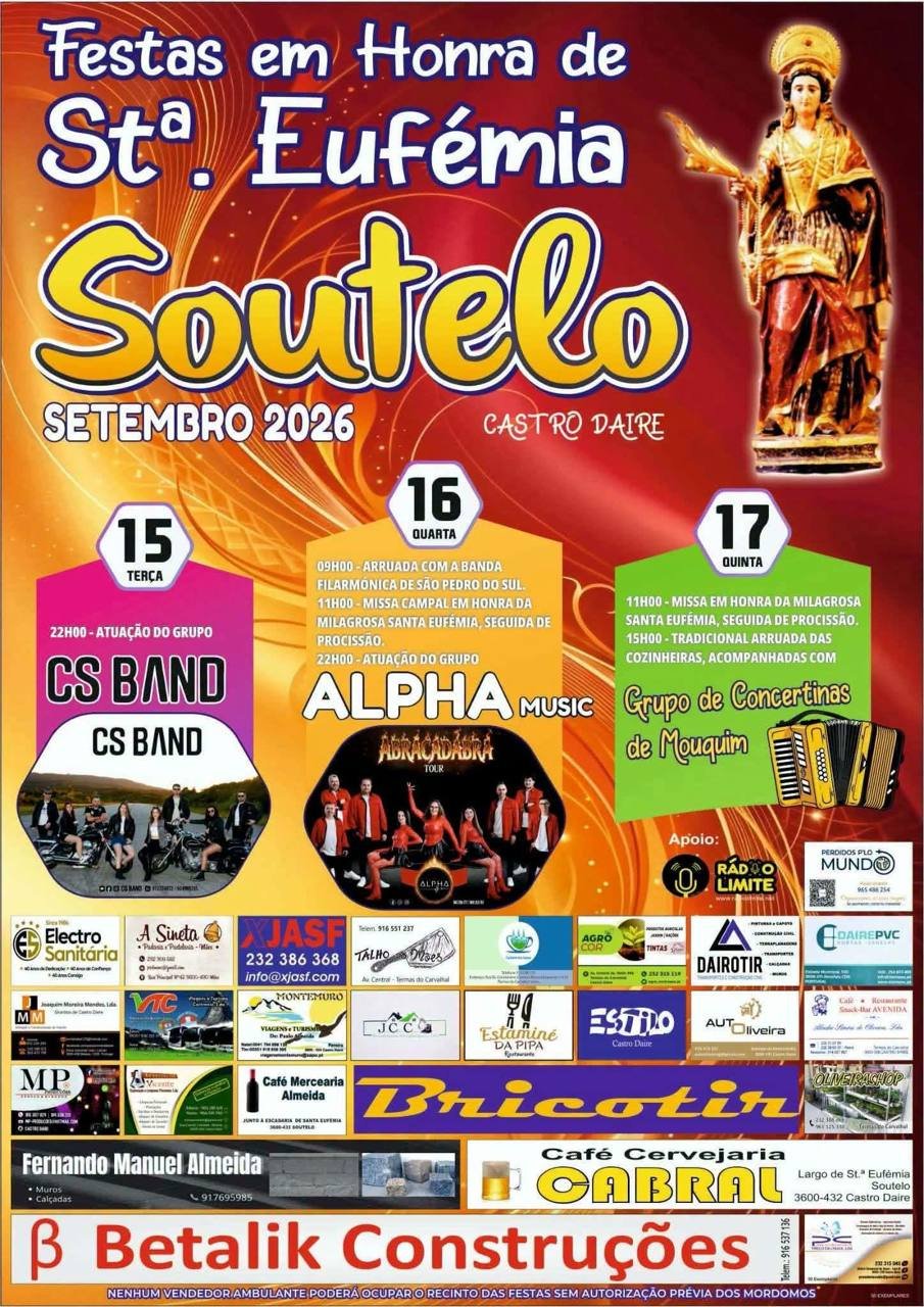 Cartaz Festa em honra de Sta. Eufémia 2026 - Soutelo