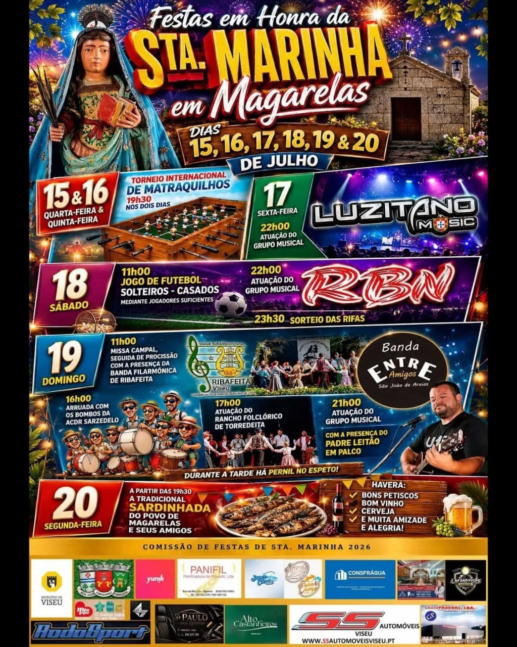 Cartaz Festa em honra de Sta. Marinha 2026 - Magarelas