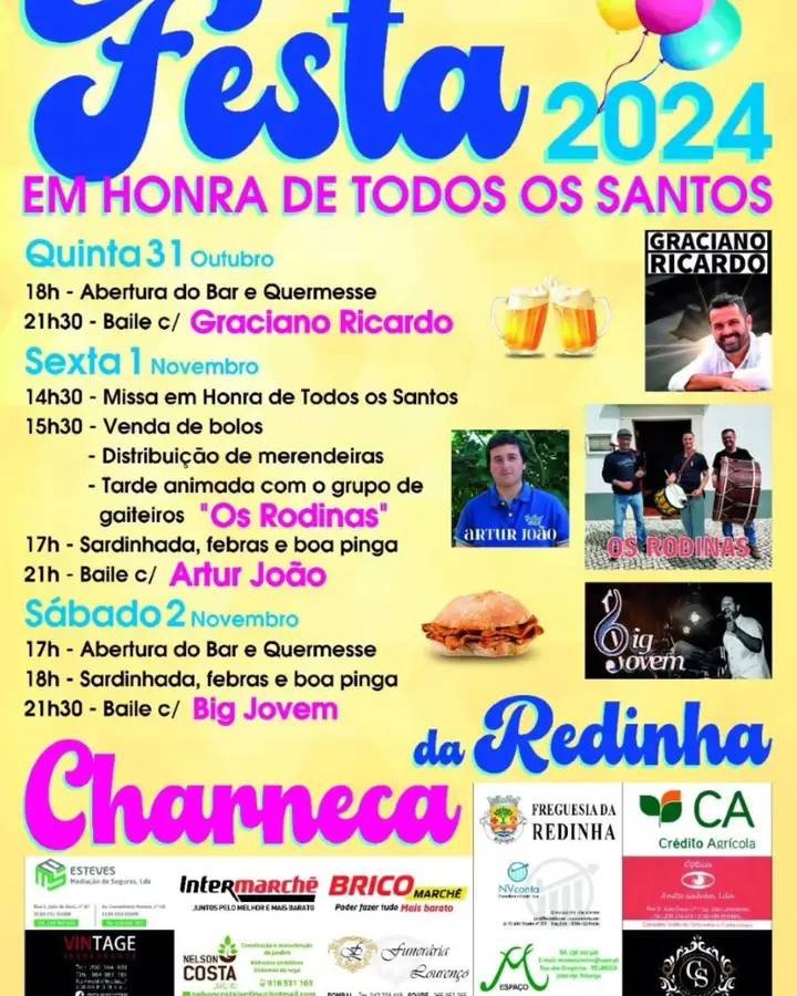 Cartaz Festa em Honra de Todos os Santos 2024 - Pombal