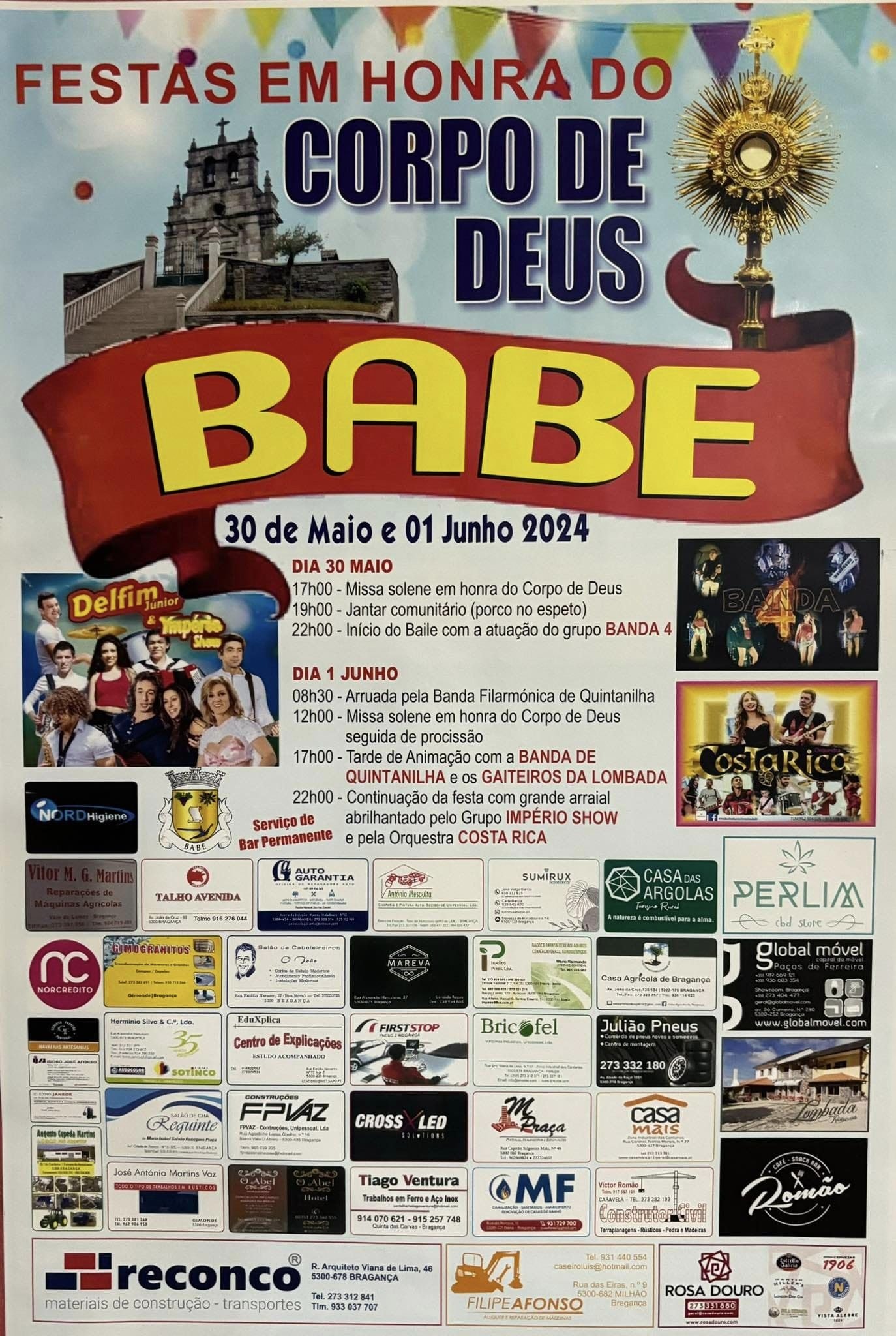 Cartaz Festa em honra do Corpo de Deus 2024 - Babe