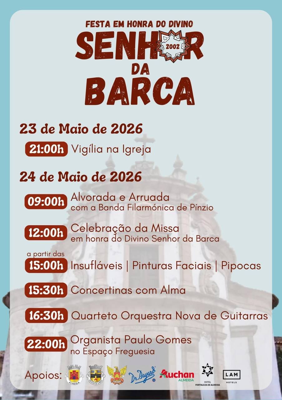 Cartaz Festa em honra do Divino Senhor da Barca 2026 - Almeida