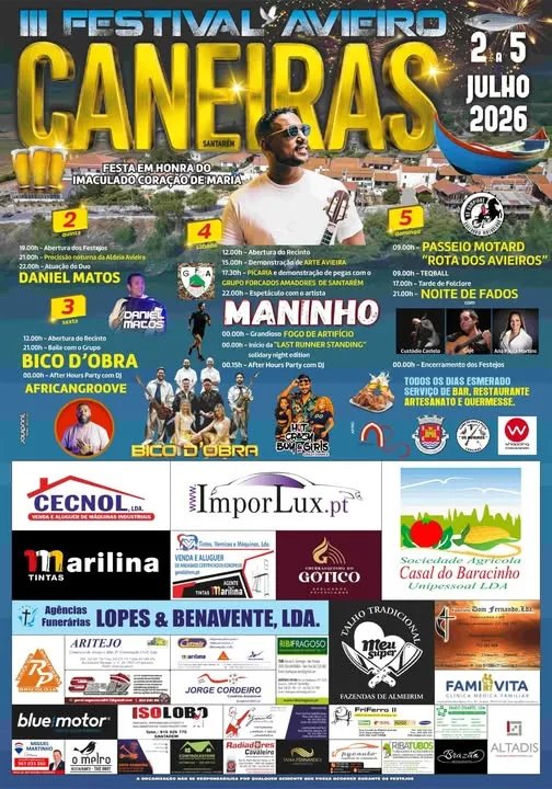 Cartaz Festa em honra do Imaculado Coração de Maria 2026 - Canelas