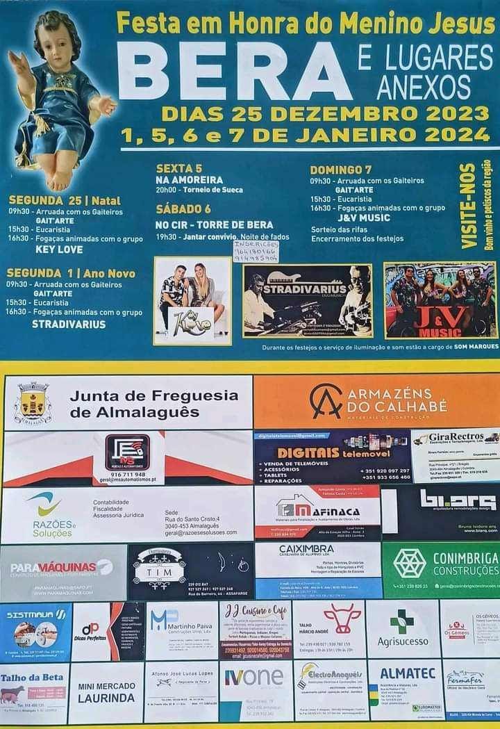 Cartaz Festa em Honra do Menino Jesus 2024 - Bera
