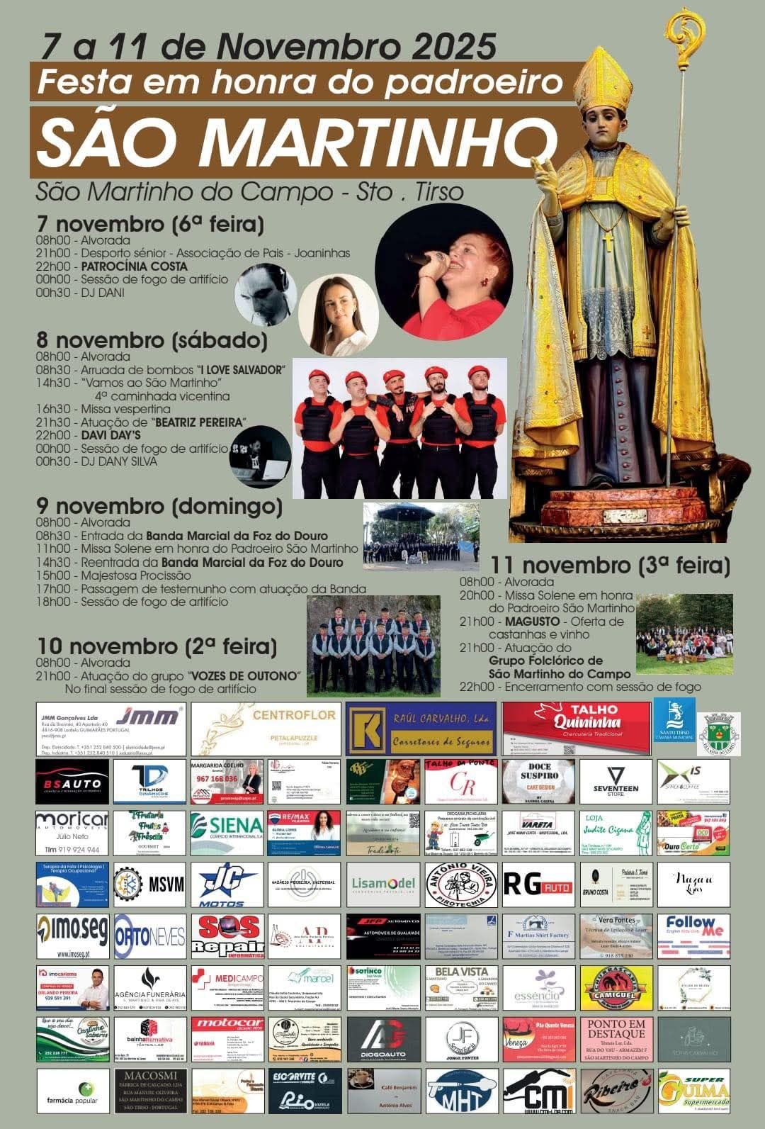 Cartaz Festa em Honra do Padroeiro 2025 - São Martinho do Campo