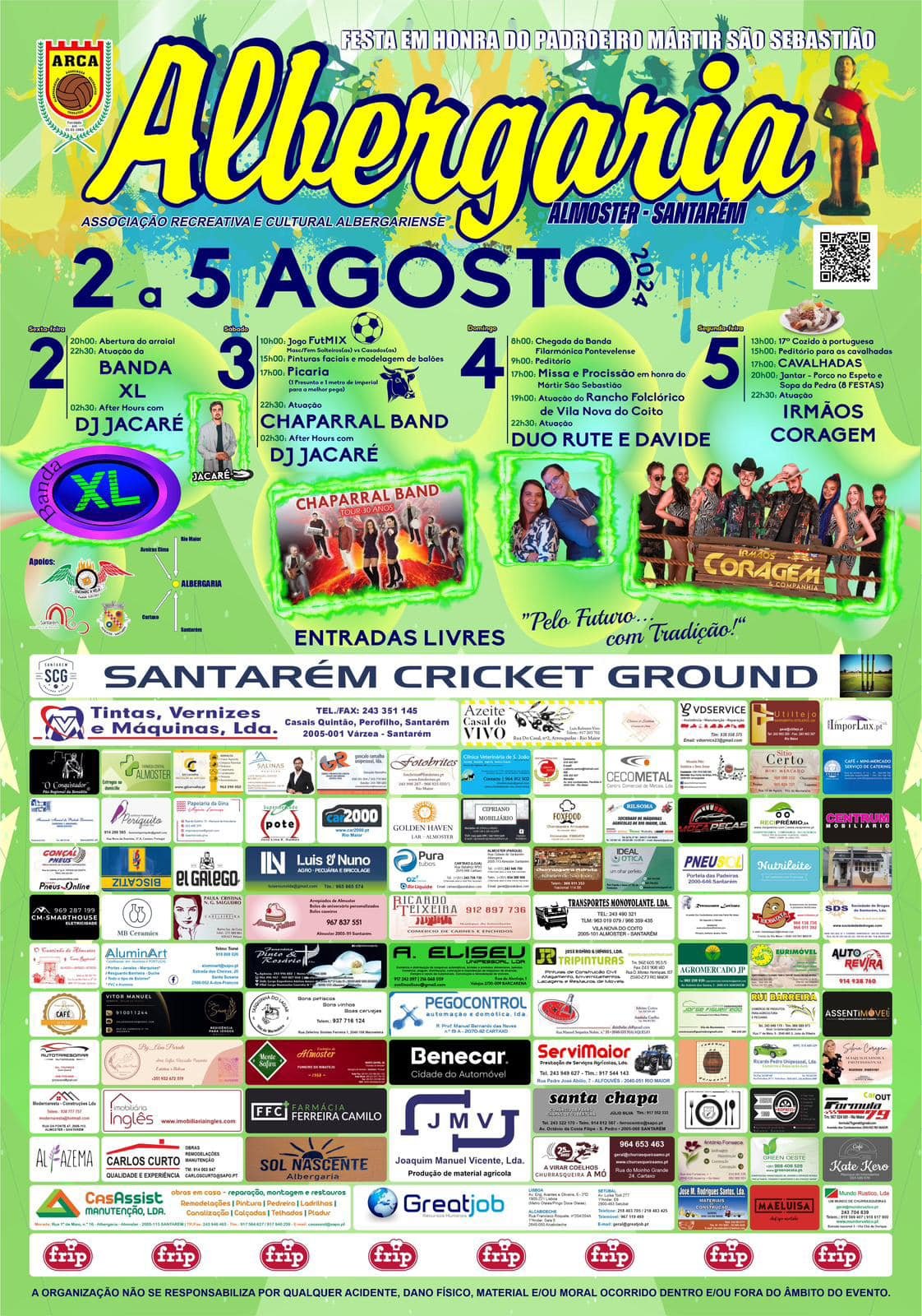 Cartaz Festa em Honra do Padroeiro São Sebastião 2024 - Albergaria