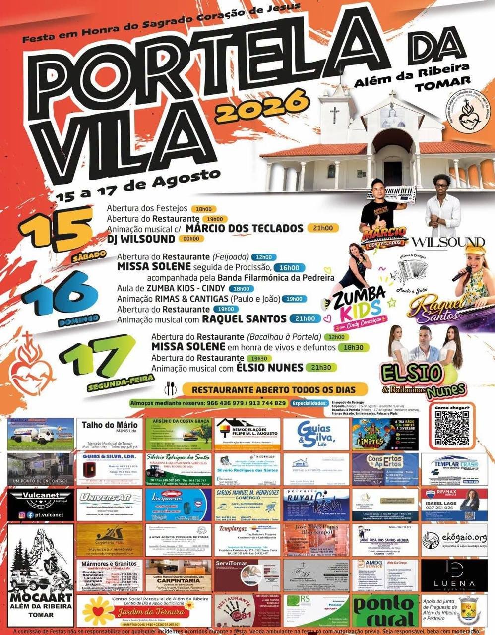 Cartaz Festa em honra do Sagrado Coração de Jesus 2026 - Portela da Vila