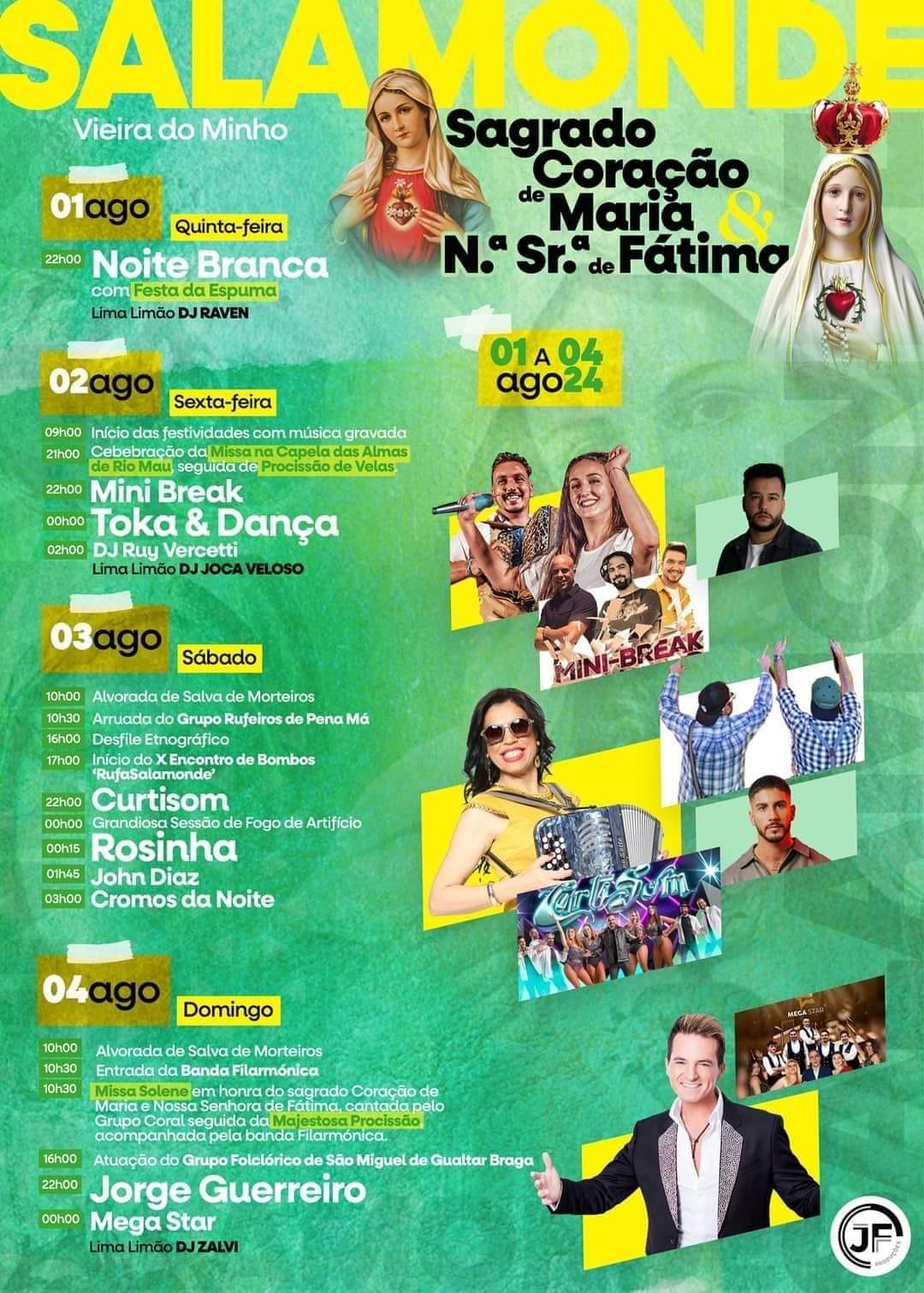 Cartaz Festa em Honra do Sagrado Coração de Maria 2024 - Salamonde