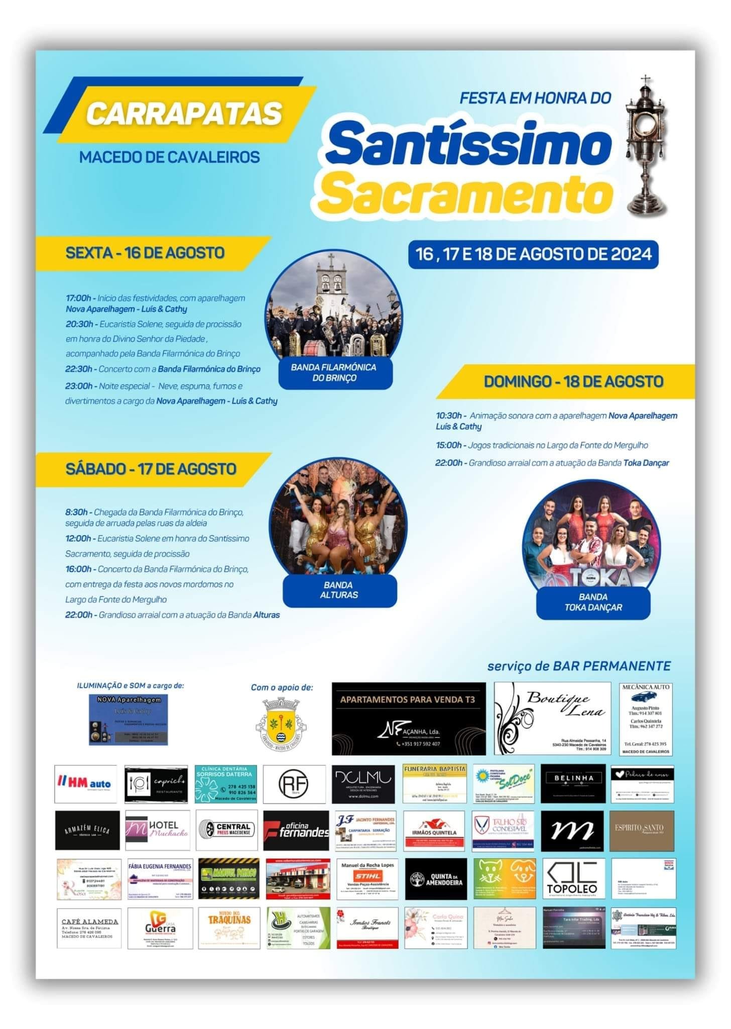 Cartaz Festa em Honra do Santíssimo Sacramento 2024 - Carrapatas