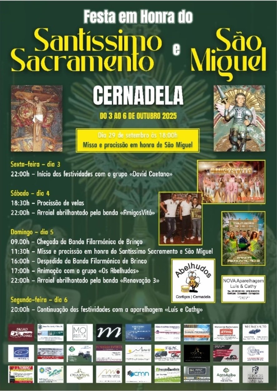 Cartaz Festa em Honra do Santíssimo Sacramento 2025 - Cernadela
