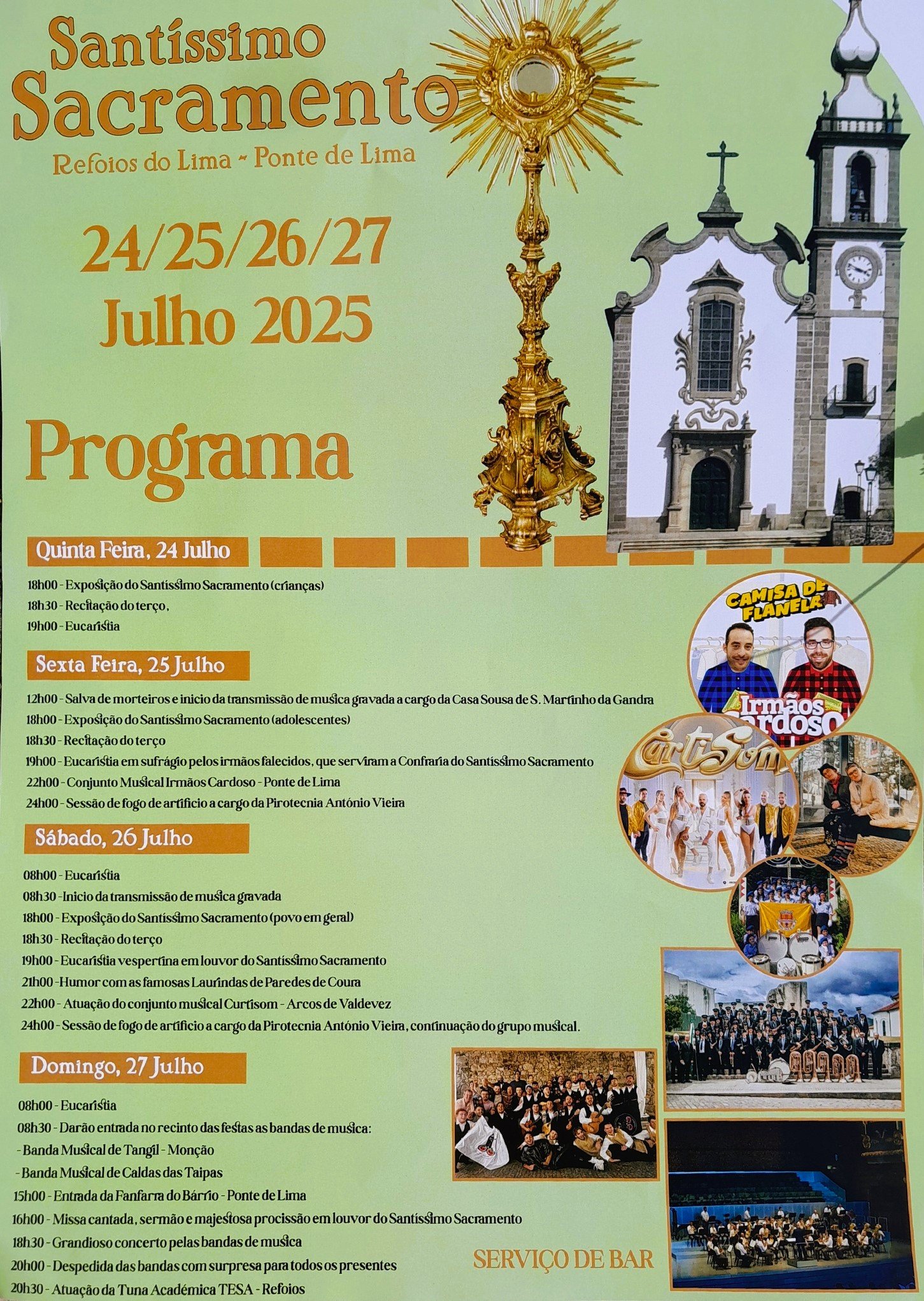 Cartaz Festa em honra do Santíssimo Sacramento 2025 - Ponte de Lima