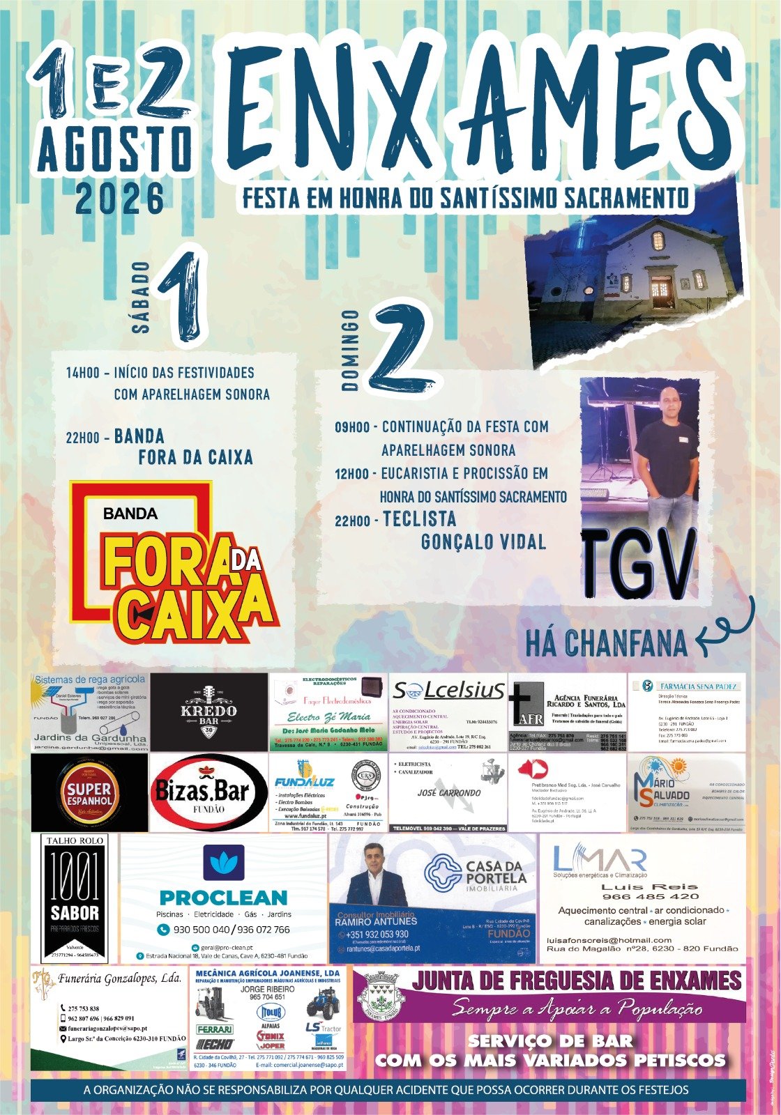 Cartaz Festa em Honra do Santíssimo Sacramento -Enxames