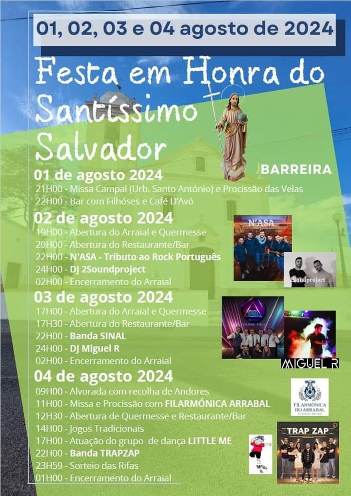 Cartaz Festa em Honra do Santíssimo Salvador 2024 - Barreira