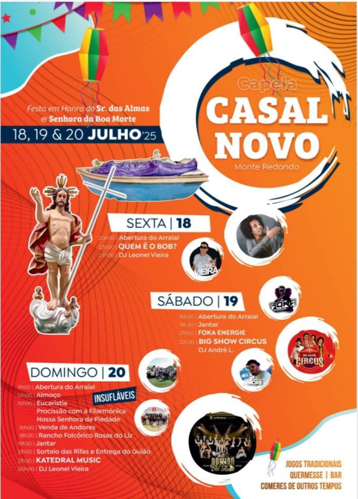 Cartaz Festa em Honra do Senhor das Almas 2025 - Casal Novo
