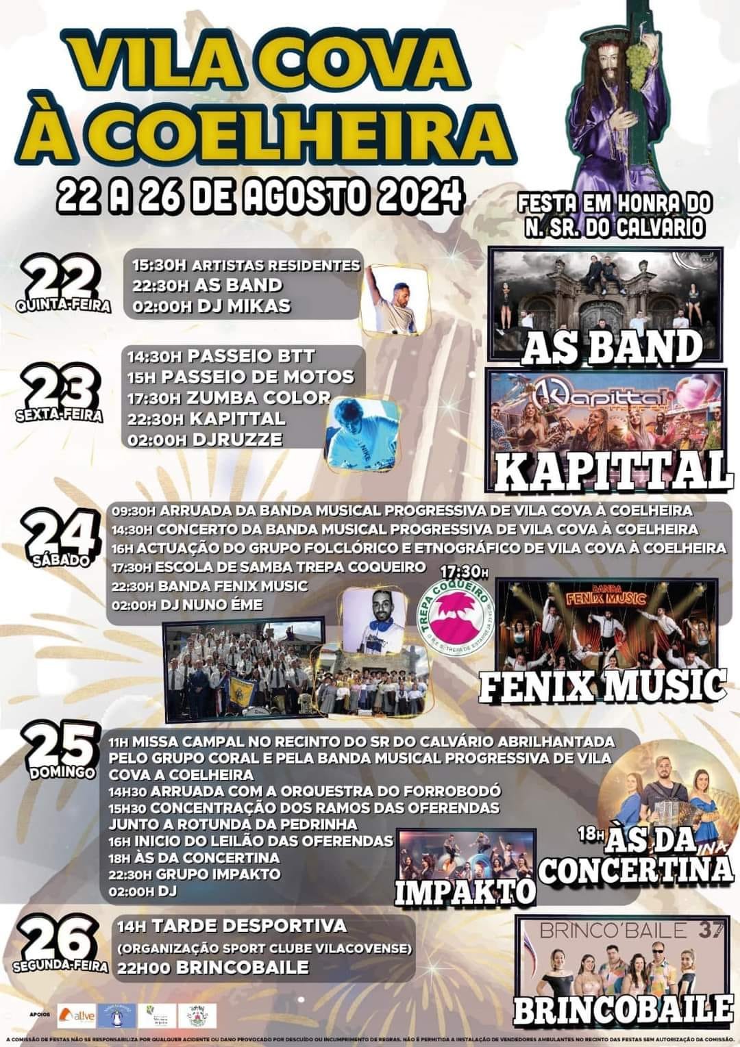 Cartaz Festa em Honra do Senhor do Calvário 2024 - Vila Nova de Paiva