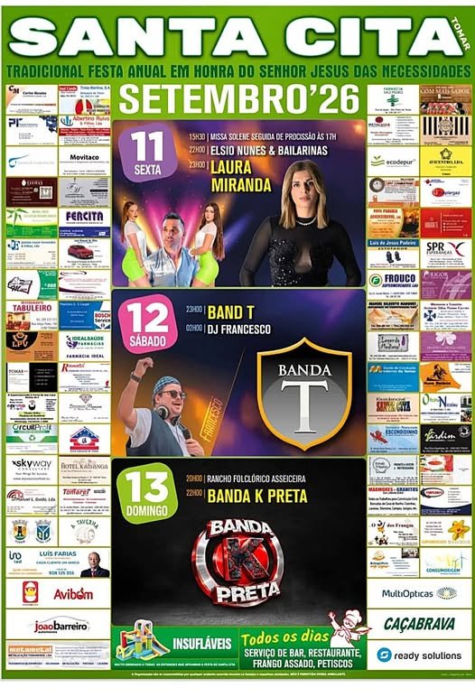 Cartaz Festa em honra do Senhor Jesus das Necessidades 2026 - Santa Cita