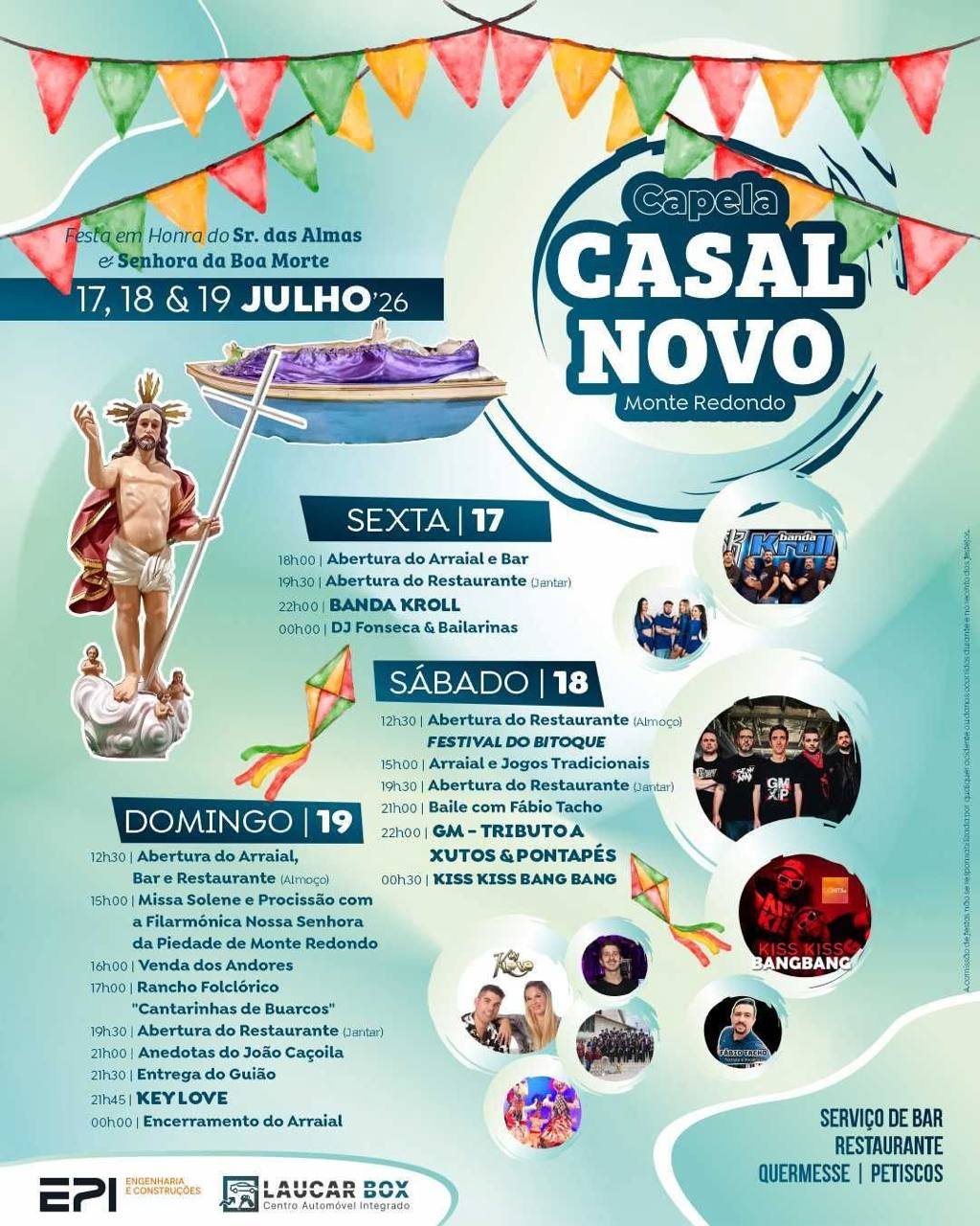 Cartaz Festa em honra do Sr. das Almas e Senhora da Boa Morte 2026 - Casal Novo
