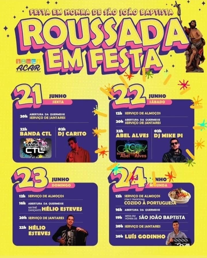 Cartaz Festa em Hora de São João 2024 - Roussada