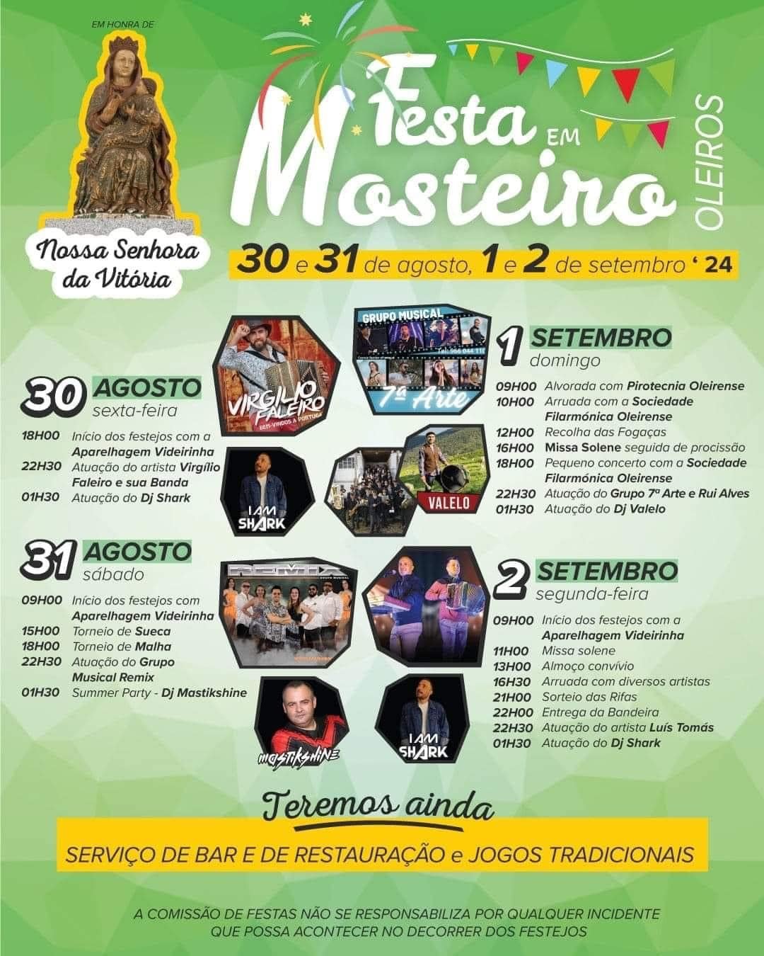 Cartaz Festa em Mosteiro 2024 - Oleiros