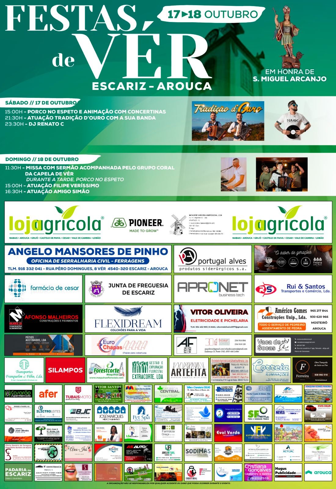 Cartaz Festa em São Miguel Arcanjo 2026 - Vér