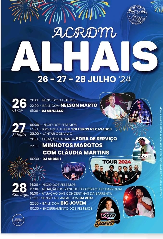 Cartaz Festa na ACRDM 2024 - Alhais