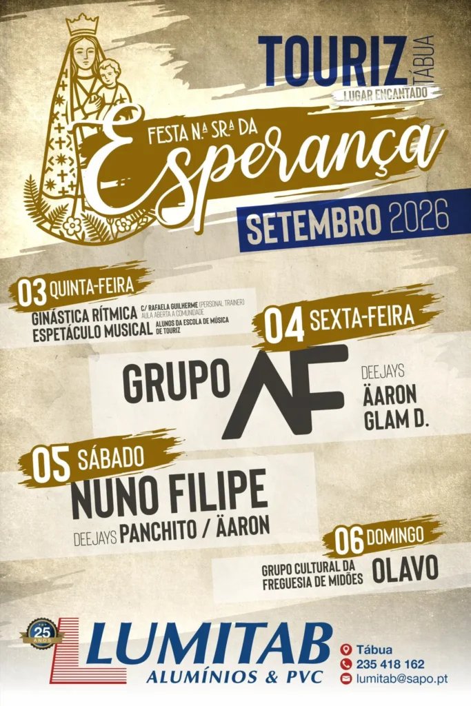 Cartaz Festa na Sra da Esperança 2026 - Touriz