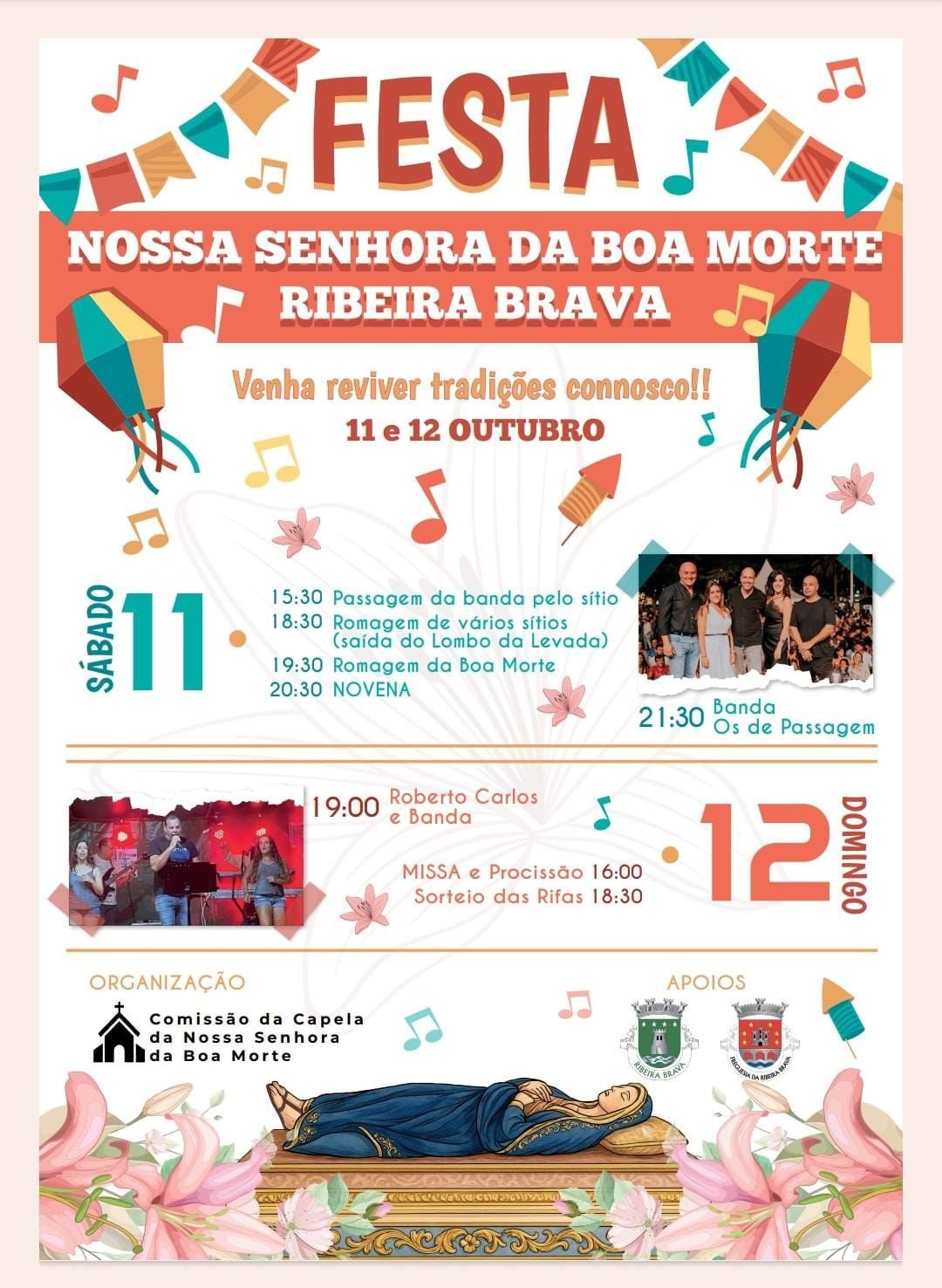 Cartaz Festa Nossa Senhora da Boa Morte 2025 - Ribeira Brava