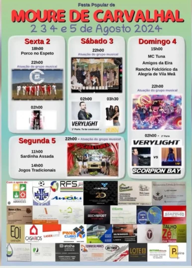 Cartaz Festa Popular 2024 - Moure de Carvalhal
