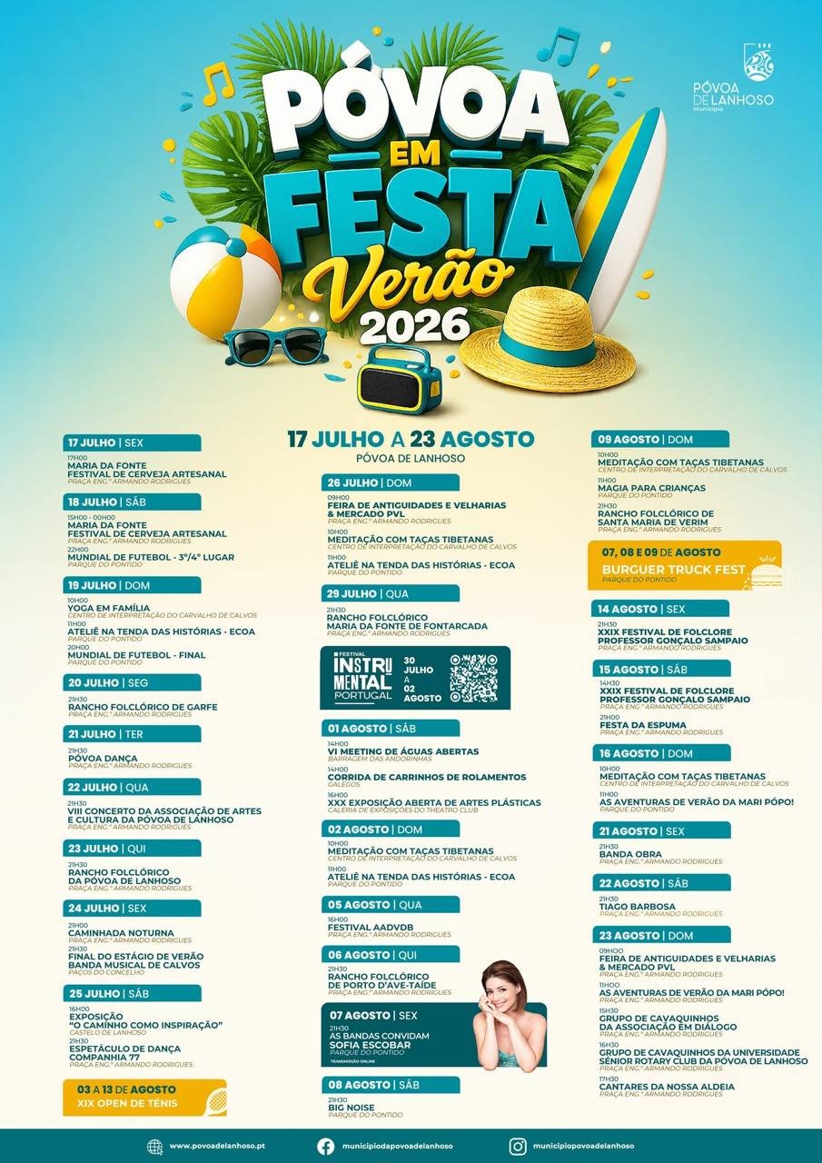 Cartaz Festa Popular 2026 - Póvoa de Lanhoso