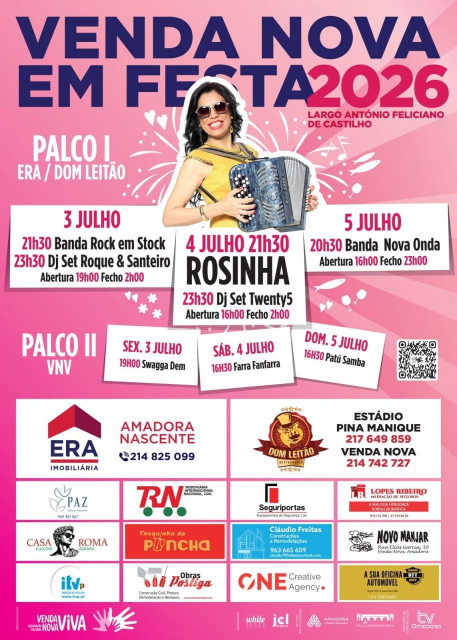 Cartaz Festa Popular 2026 - Venda Nova