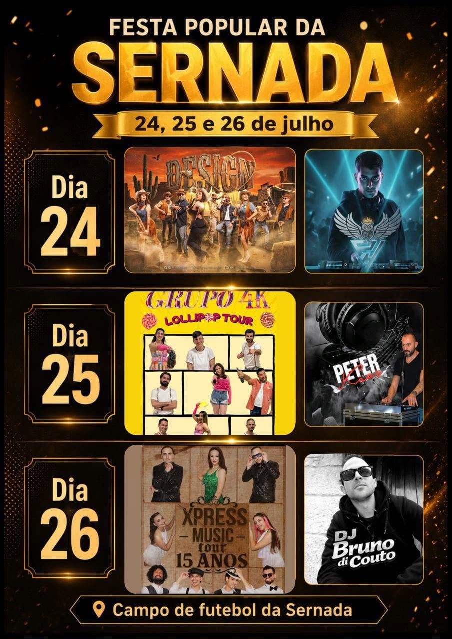 Cartaz Festa Popular da Sernada 2026 - Sernada