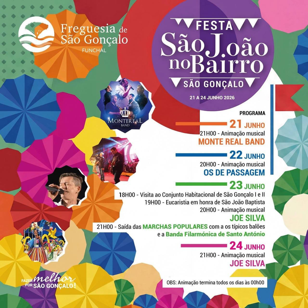 Cartaz Festa São João no Bairro 2026 - São Gonçalo