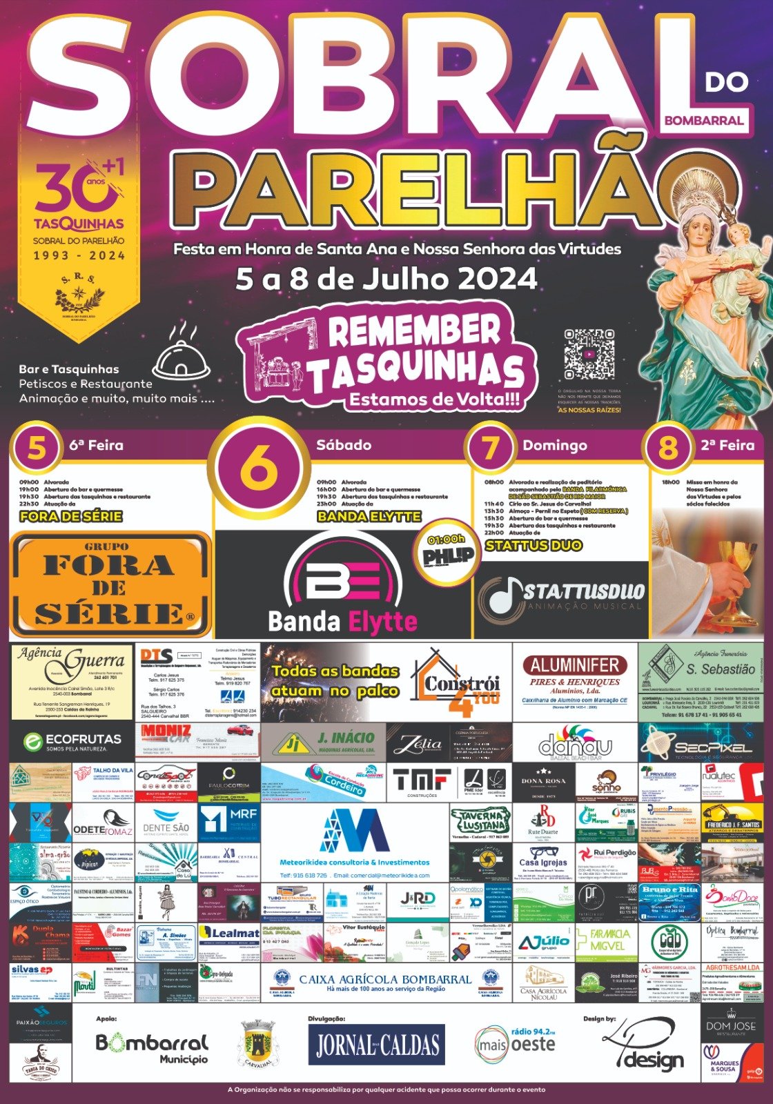 Cartaz Festa Sobral do Parelhão 2024 - Bombarral