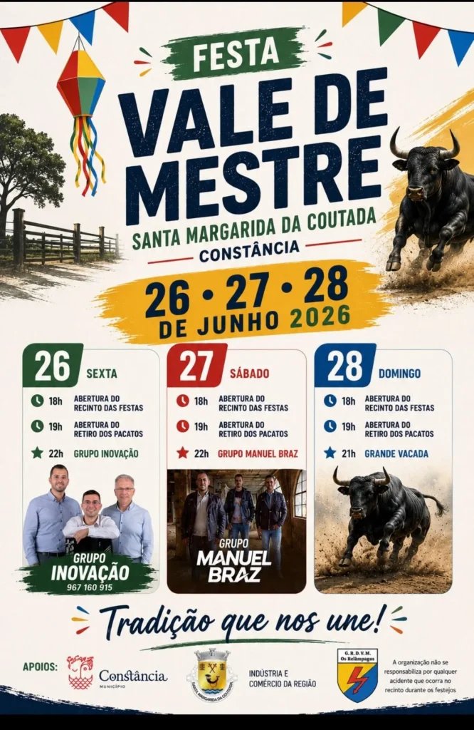 Cartaz Festa Vale de Mestre 2026 - Santa Margarida da Coutada