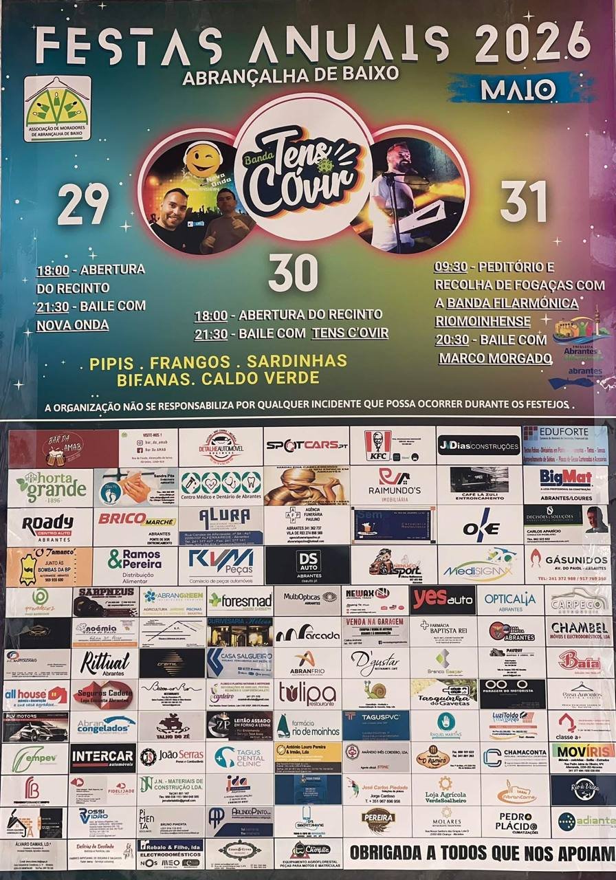 Cartaz Festas Anuais 2026 - Abrançalha de Baixo