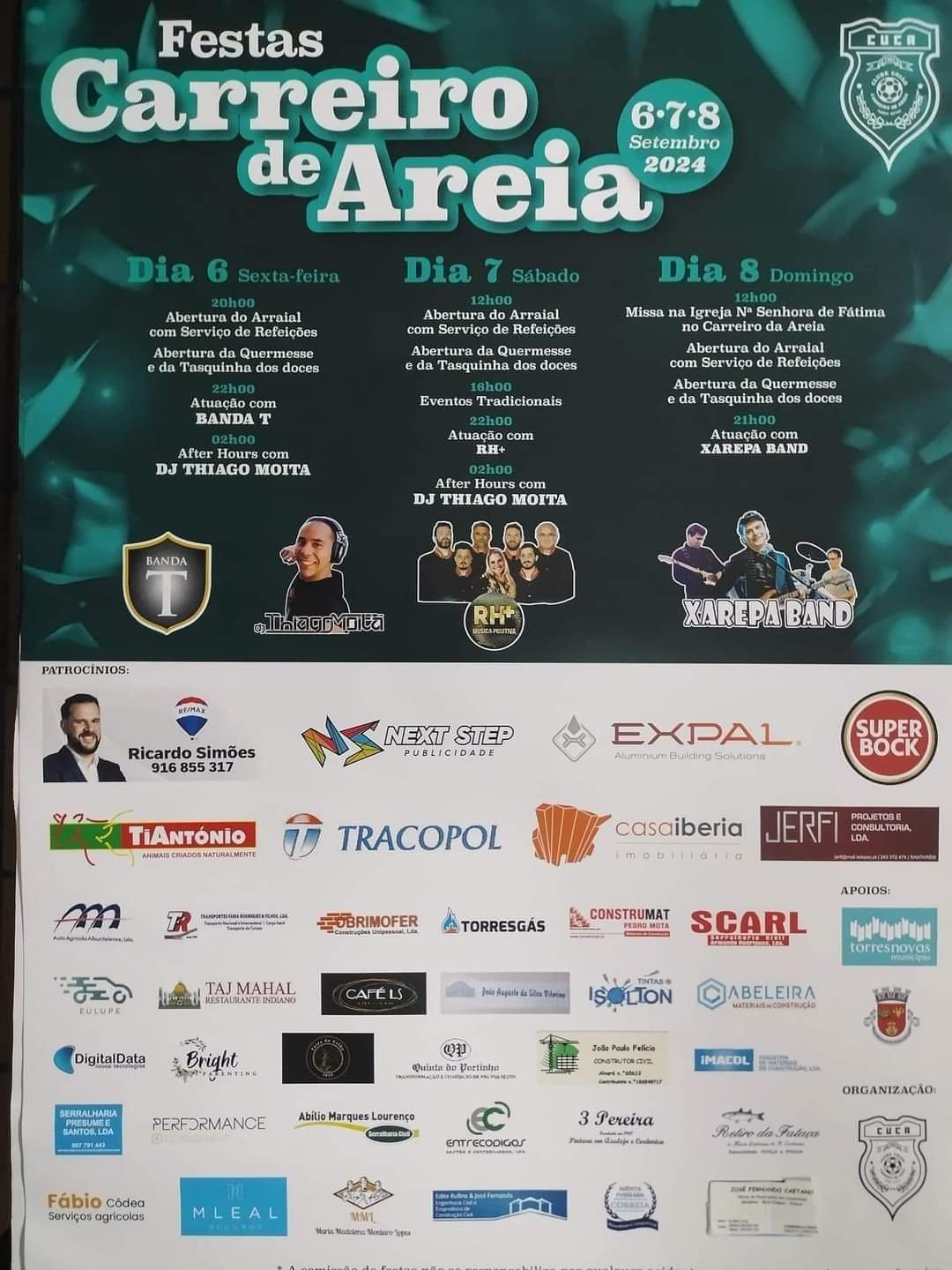 Cartaz Festas Carreiro de Areia 2024 - Torres Novas