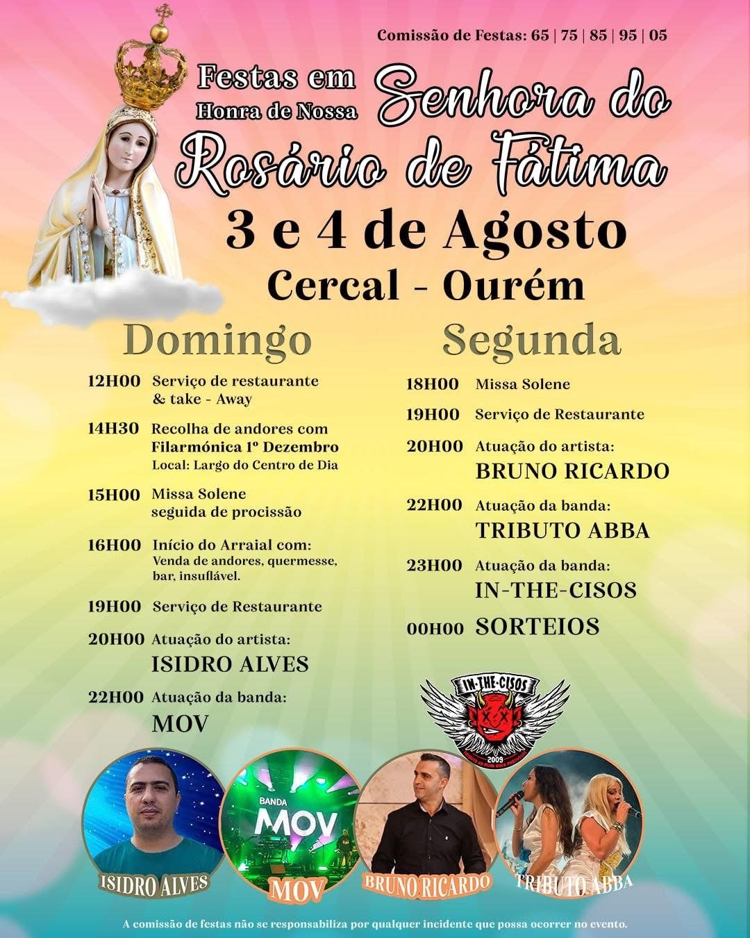 Cartaz Festas Cercal 2025 - Ourém