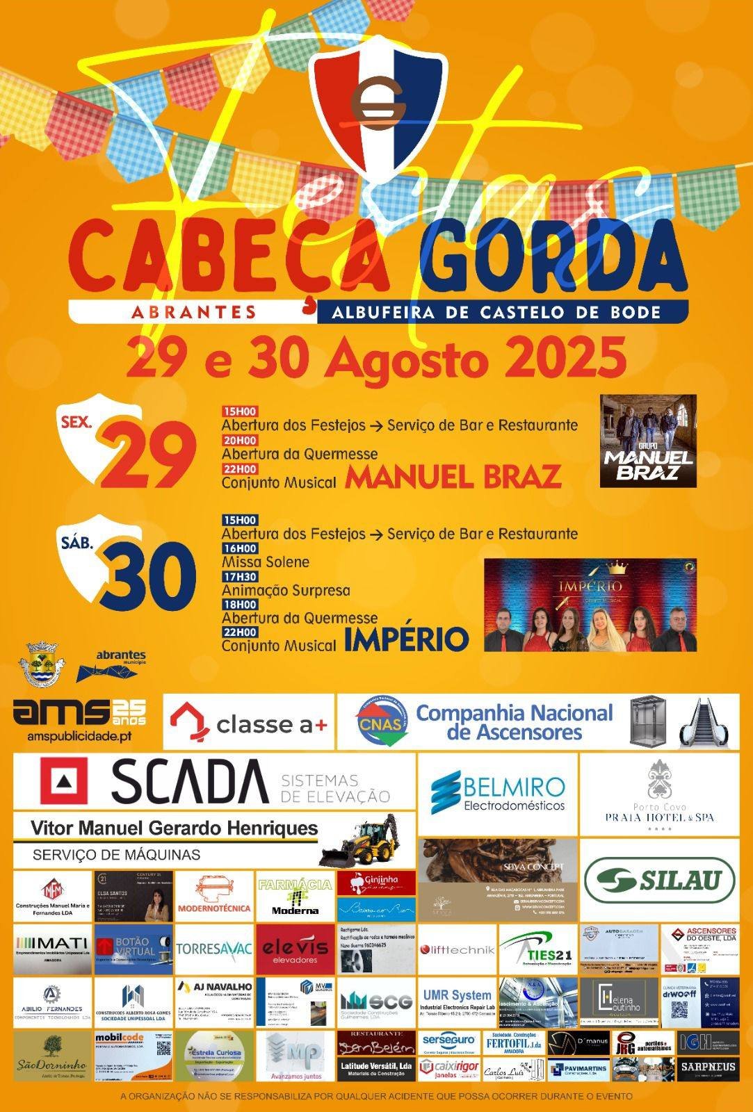 Cartaz Festas da Cabeça Gorda 2025 - Cabeça Gorda