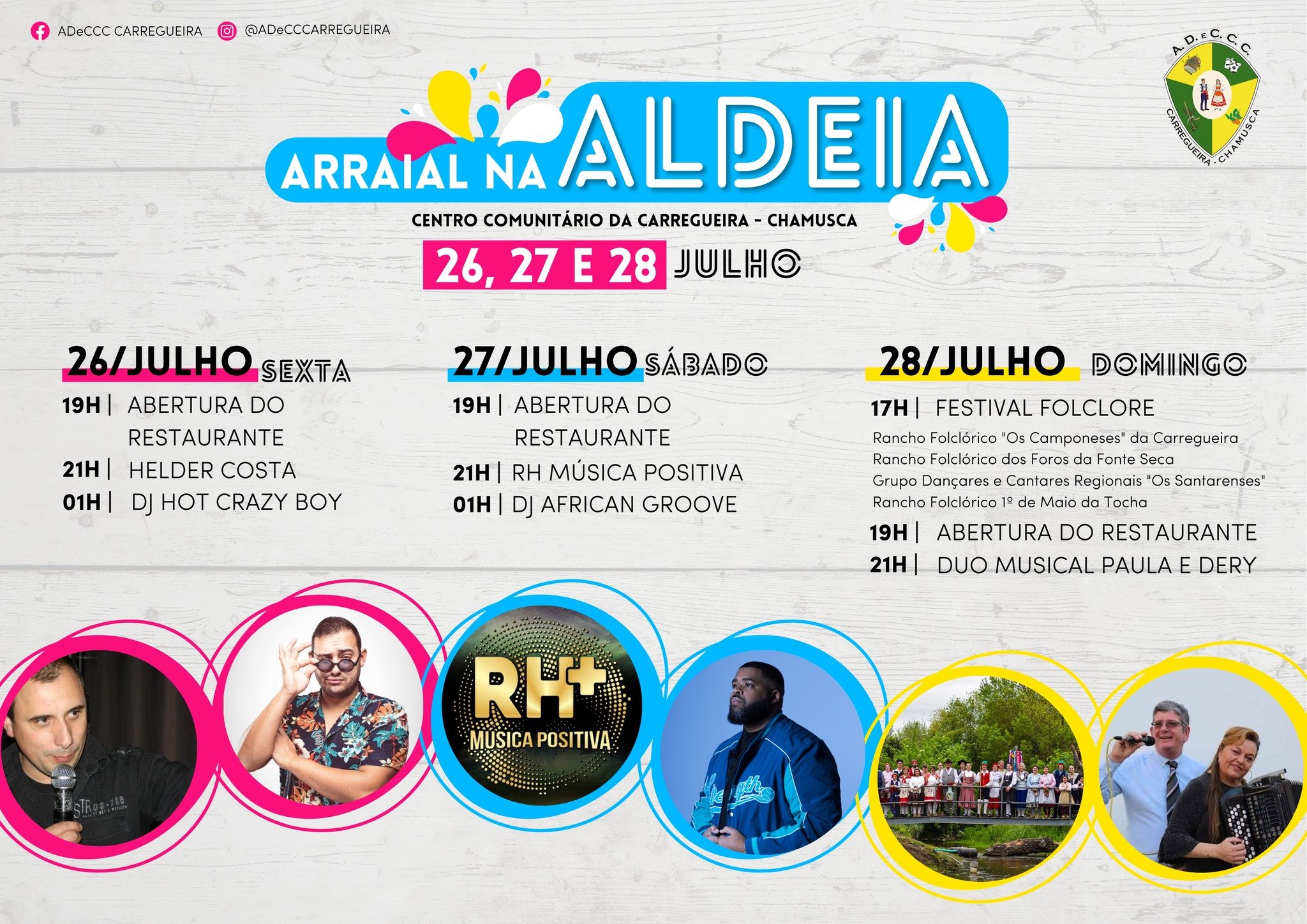 Cartaz Festas da Carregueira 2024 - Chamusca