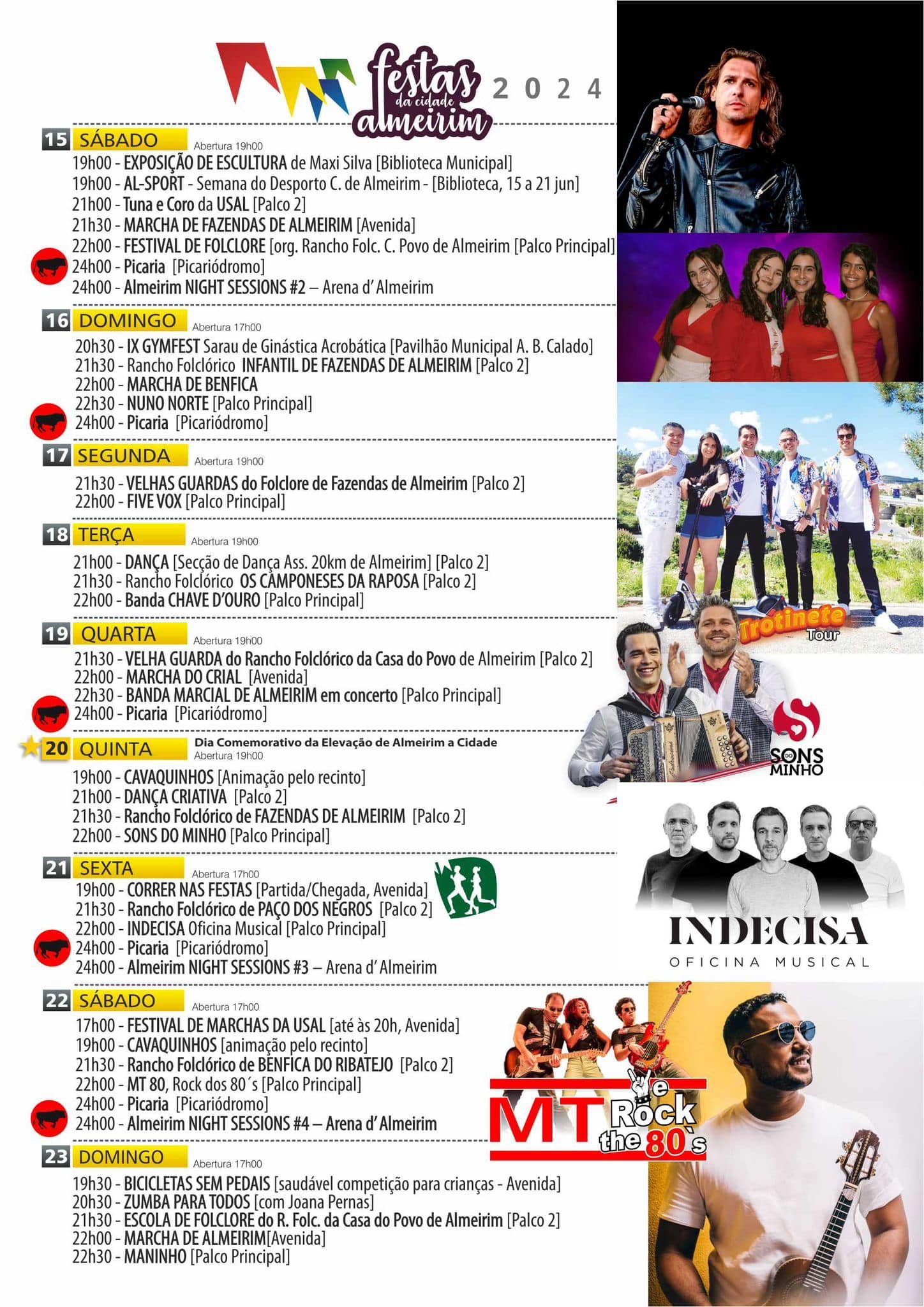 Cartaz Festas da Cidade 2024 - Almeirim