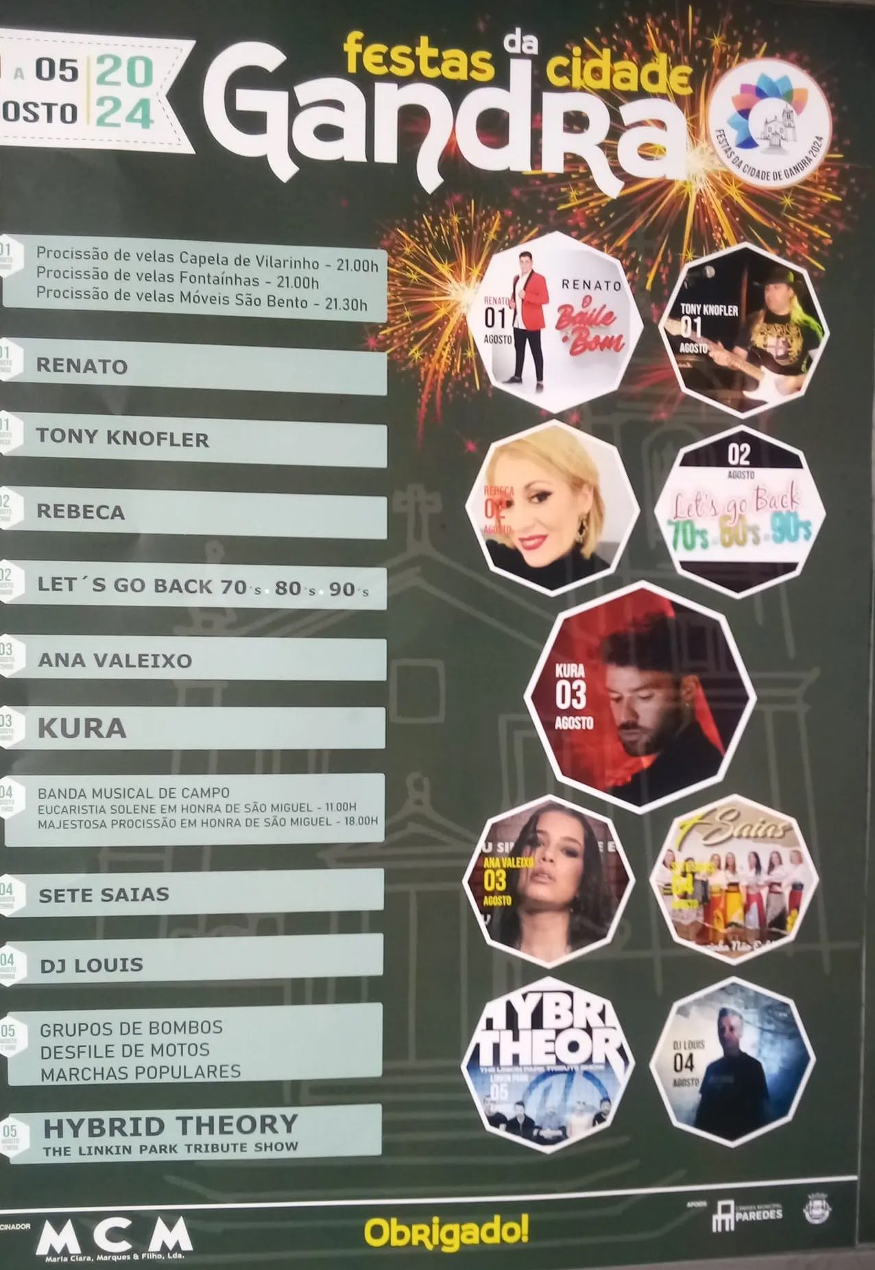 Cartaz Festas da Cidade 2024 - Gandra