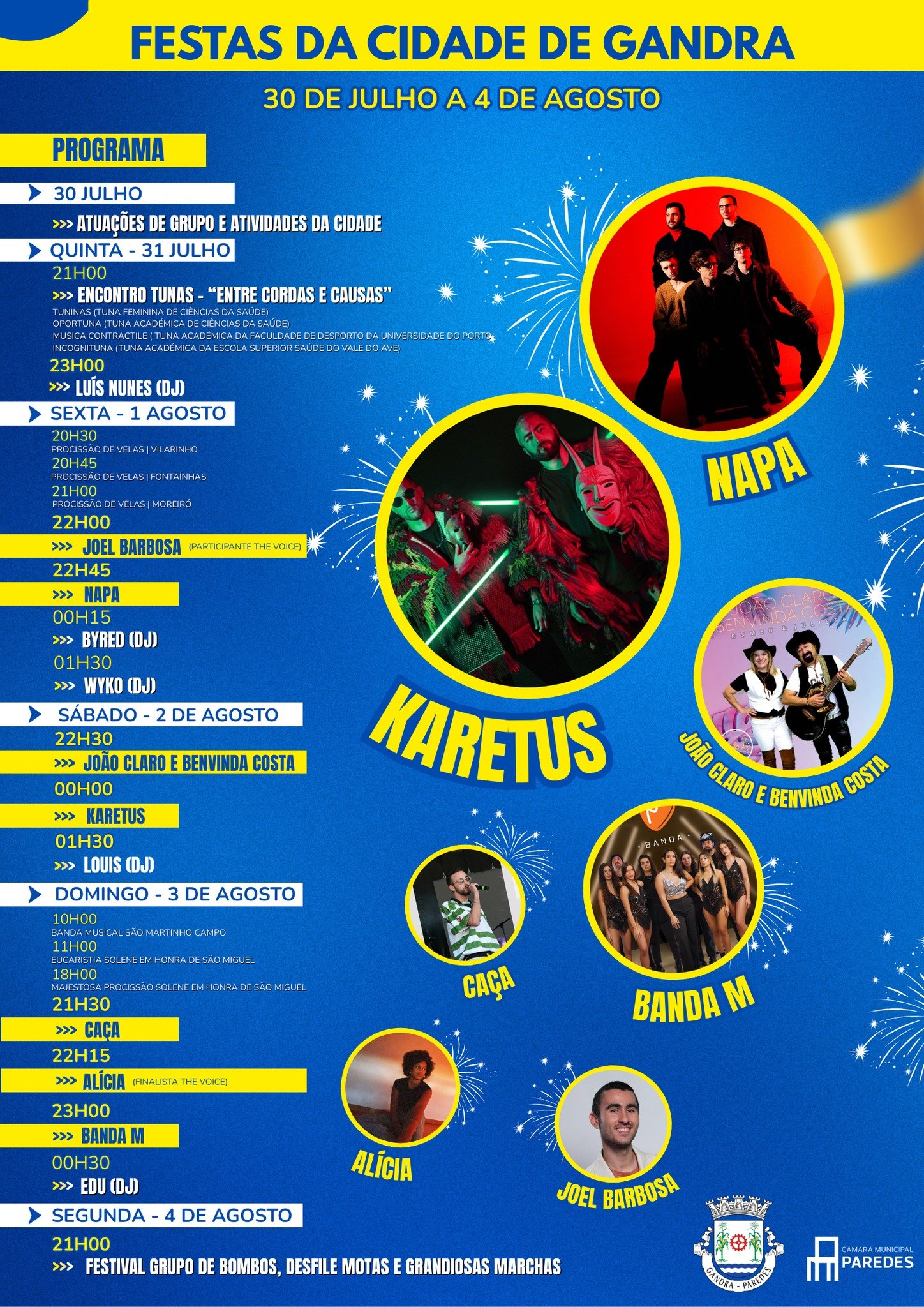 Cartaz Festas da Cidade 2025 - Gandra