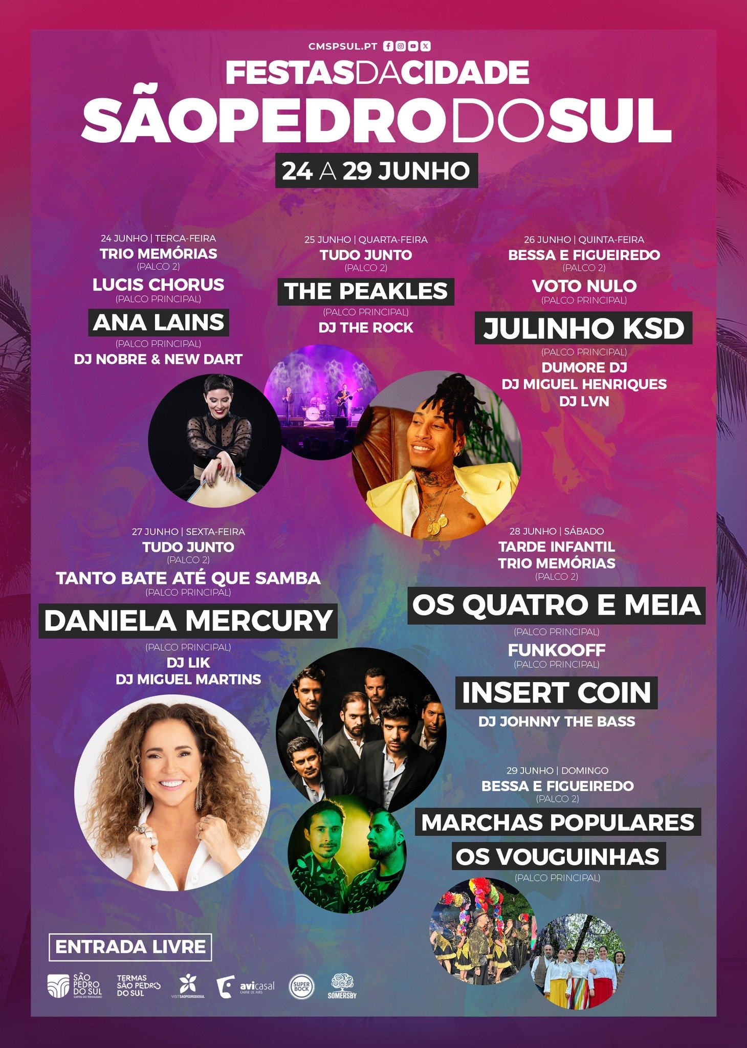 Cartaz Festas da Cidade 2025 - São Pedro do Sul