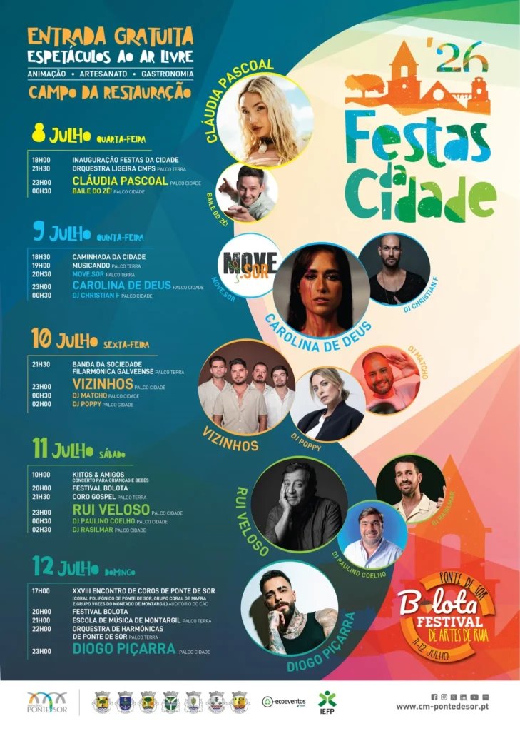 Cartaz Festas da Cidade 2026 - Ponte de Sor