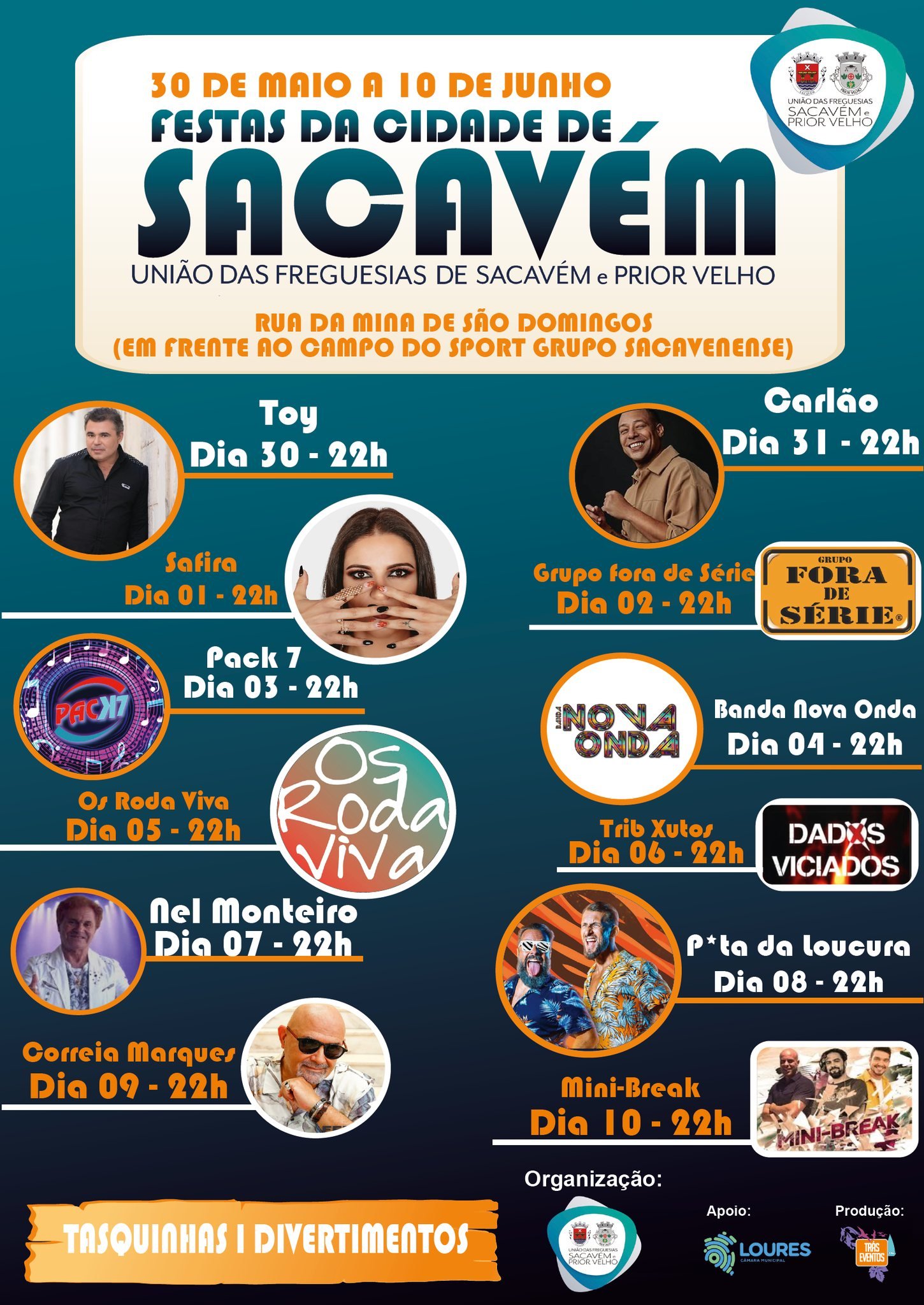 Cartaz Festas da Cidade de Sacavém 2024