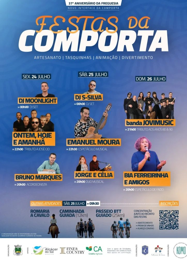 Cartaz Festas da Comporta 2026 - Comporta