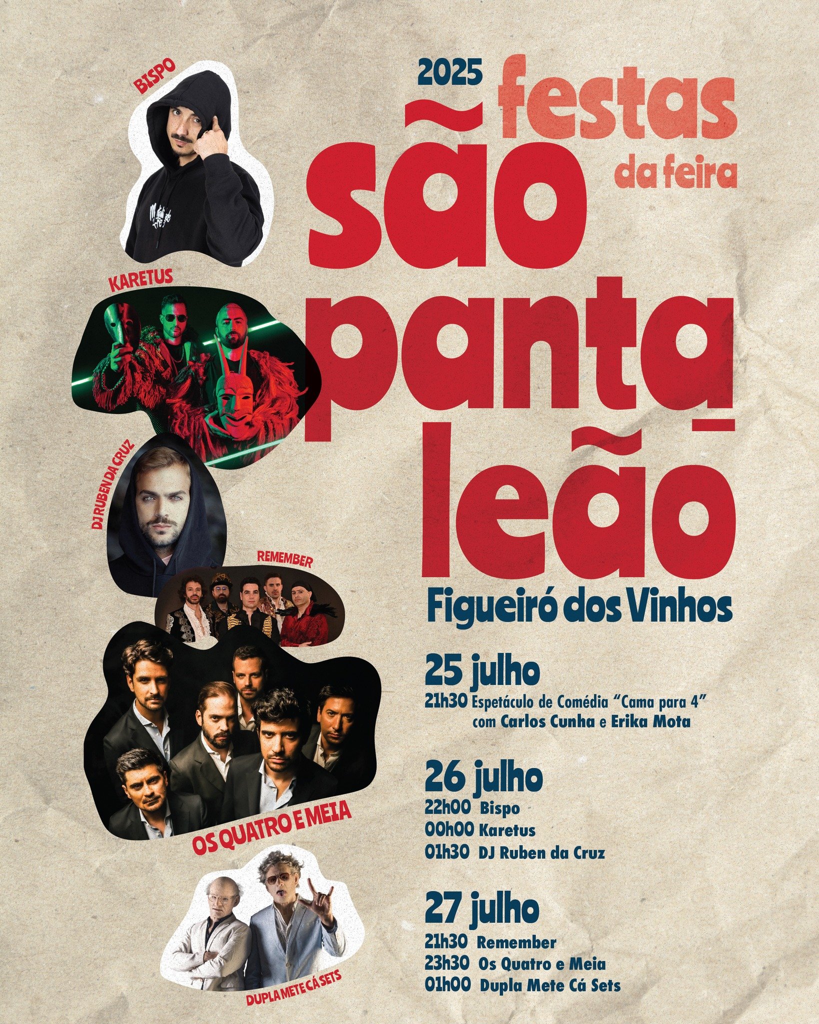 Cartaz Festas da Feira São Pantaleão 2025 - Figueiró dos Vinhos